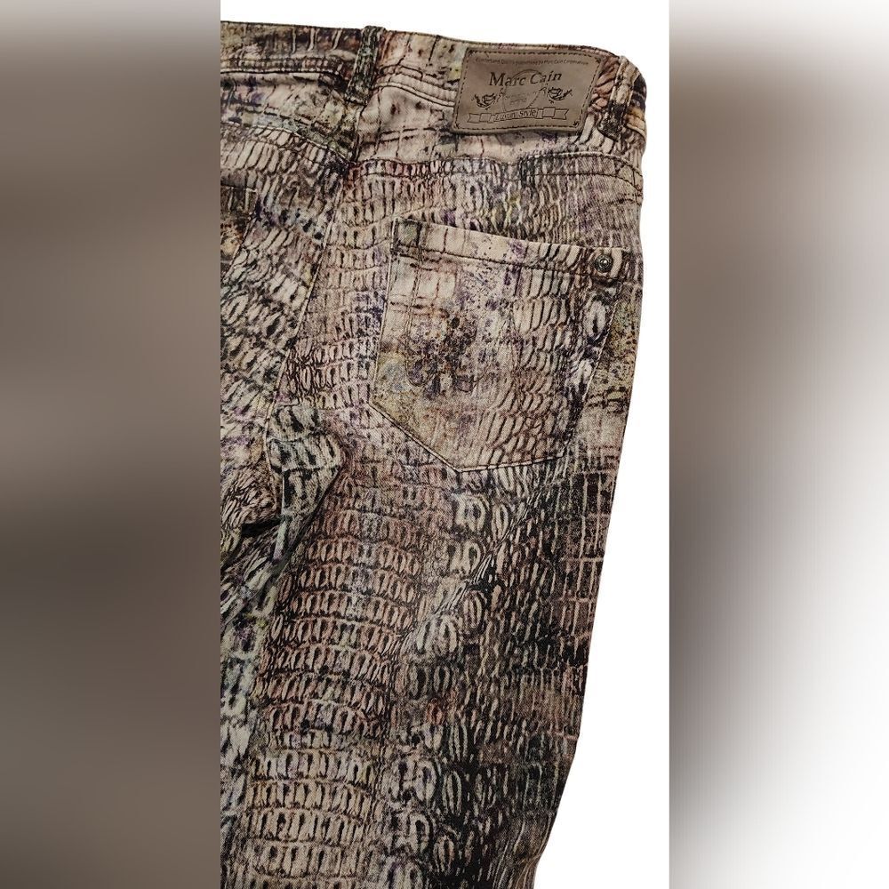 Marc Cain Multicolor Snake Print Skinny Jeans Pants Sz 8 - Picture 12 of 16
